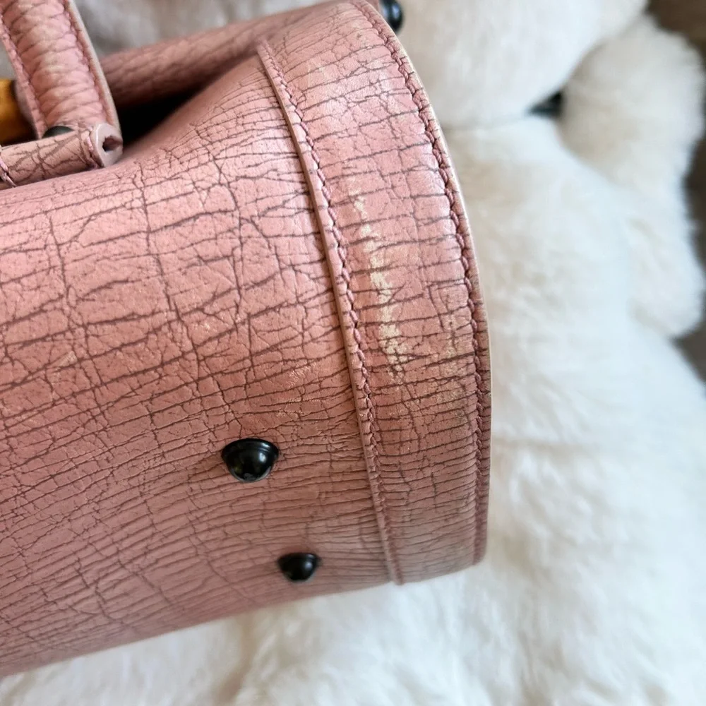🥳SOLD🥳Gucci💕Bamboo Bullet Bag in Pink - Picture 9 of 17